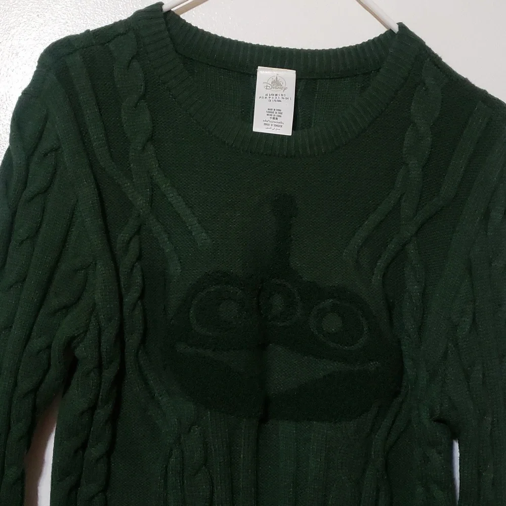 DISNEY Pixar Toy Story Alien Cable Knit Sweater L - Picture 3 of 4